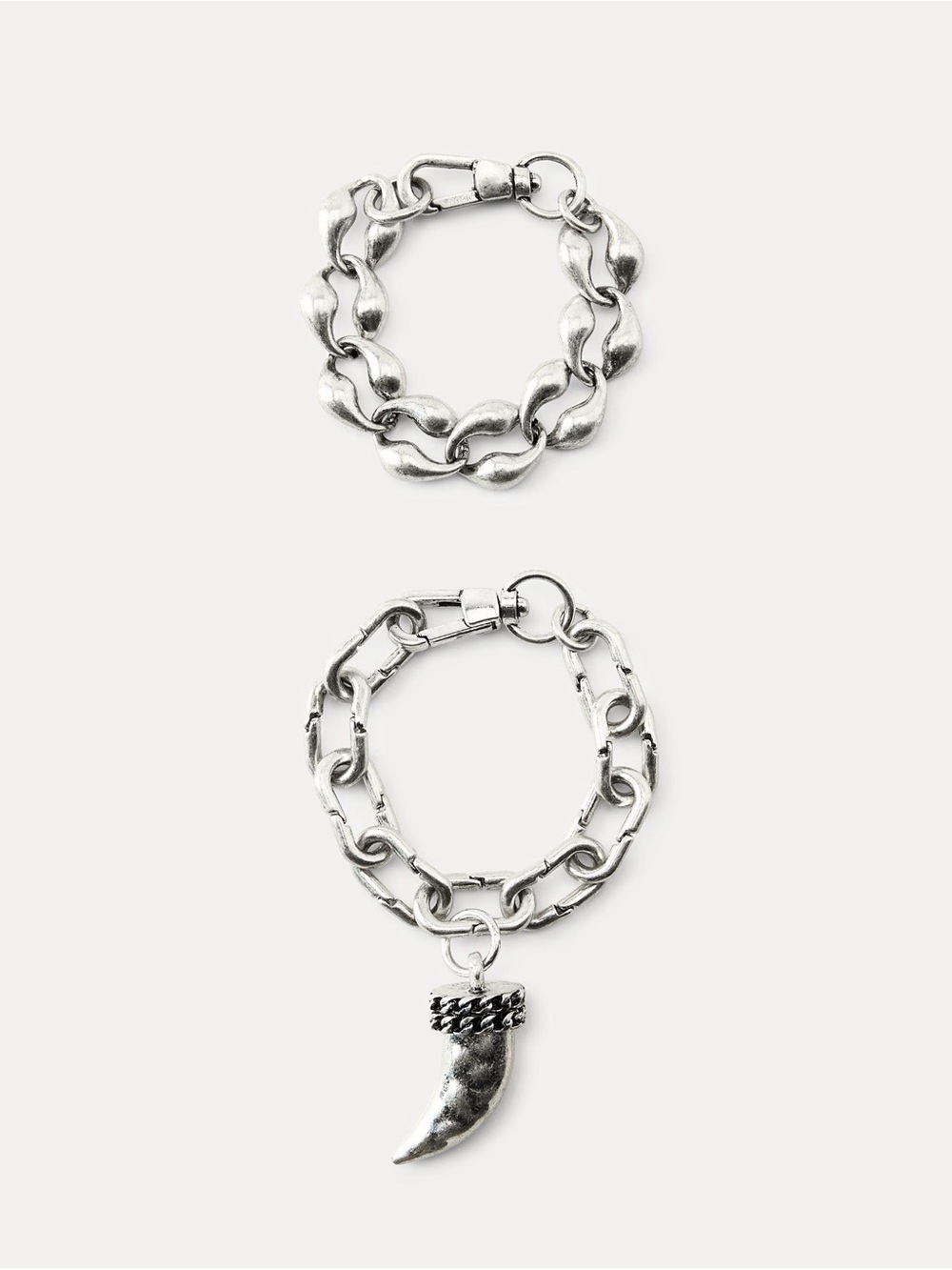 Zara two-pack of horn metal bracelets